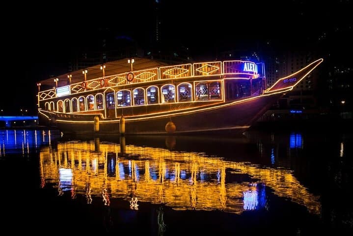 Moonlight on Marina Traditional Dhow Cruise With Optional Dinner